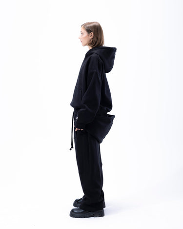 ma black hoodie pants set