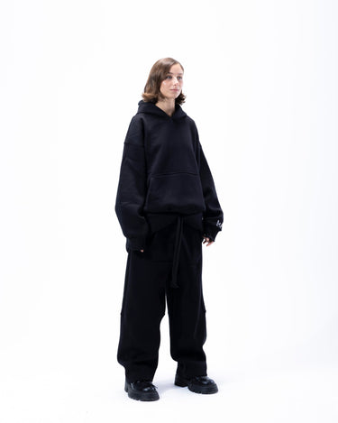 ma black hoodie pants set