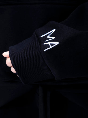 basic ma black hoodie