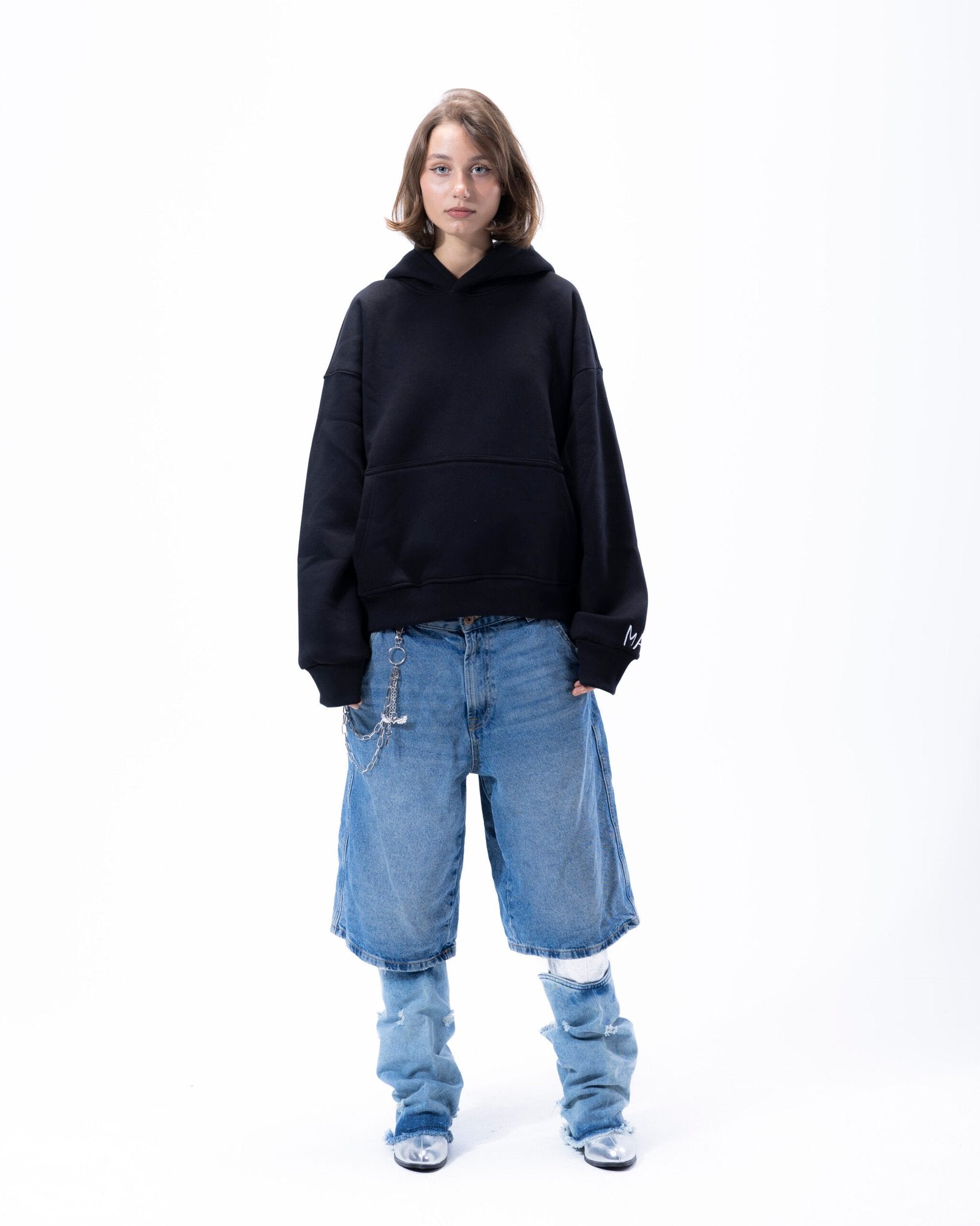 basic ma black hoodie